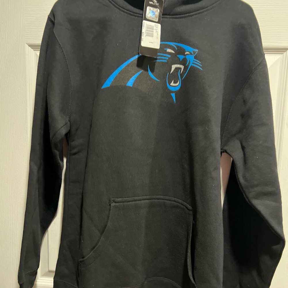 Black with Blue Panther NFL Hoodie